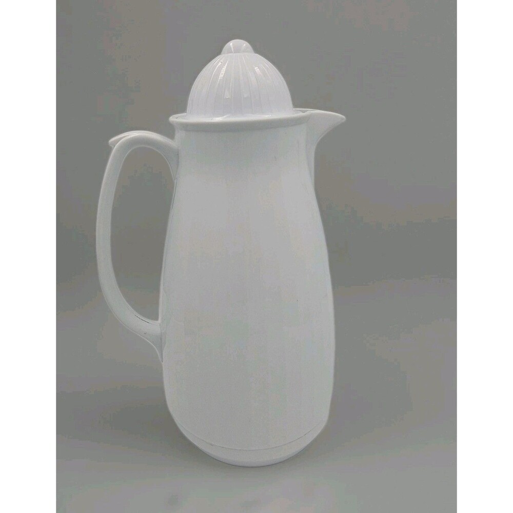 PHOENIX Insulated Pitcher Thermos Hot Coffee Tea Cold Water Carafe White